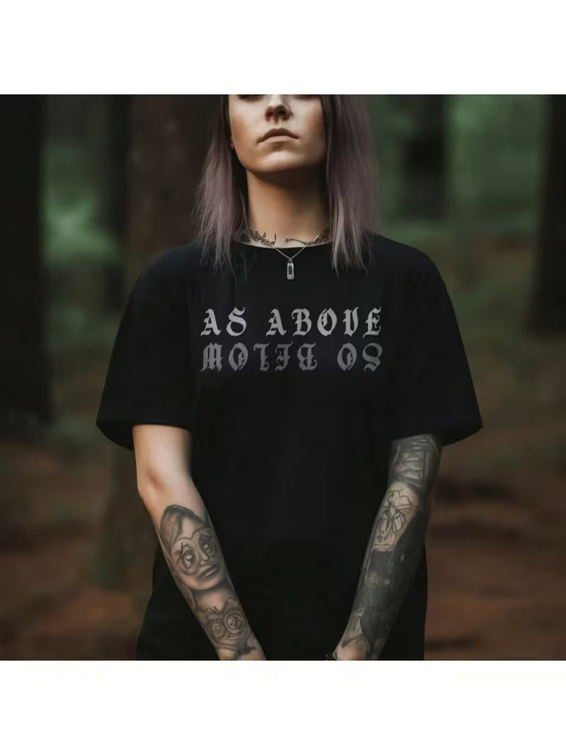Svart T-shirt "As above, so below"