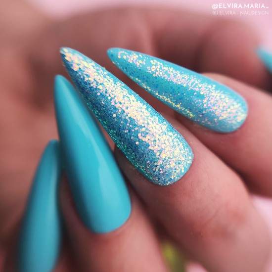 Glitter BLUE HEART 3g.